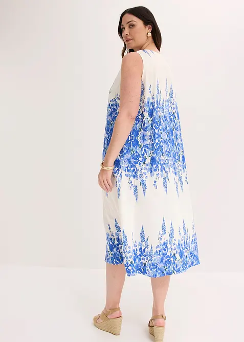 Robe midi en fine viscose m&eacute;lang&eacute;e, bonprix
