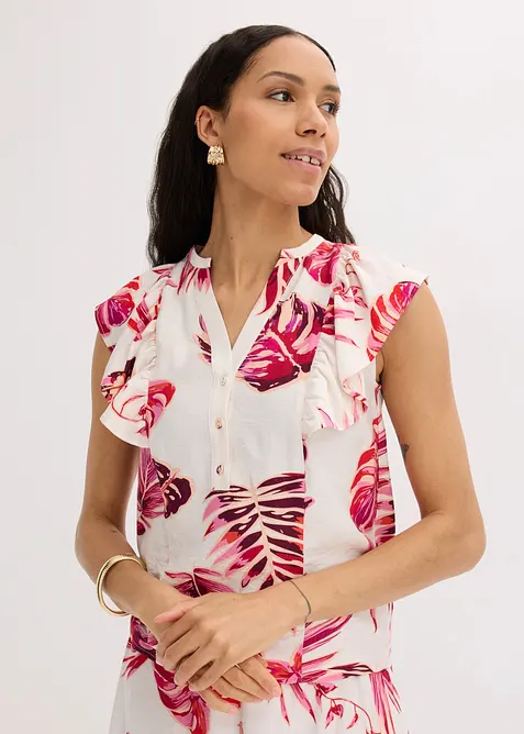 Blouse fluide en viscose m&eacute;lang&eacute;e, bonprix