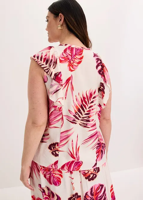 Blouse fluide en viscose m&eacute;lang&eacute;e, bonprix
