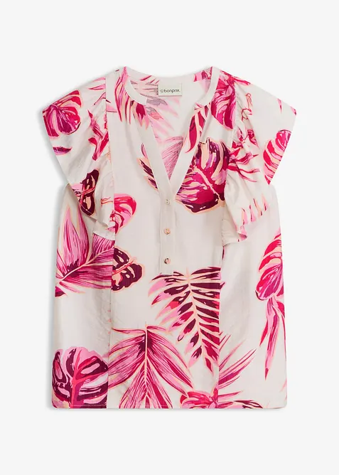 Blouse fluide en viscose m&eacute;lang&eacute;e, bonprix