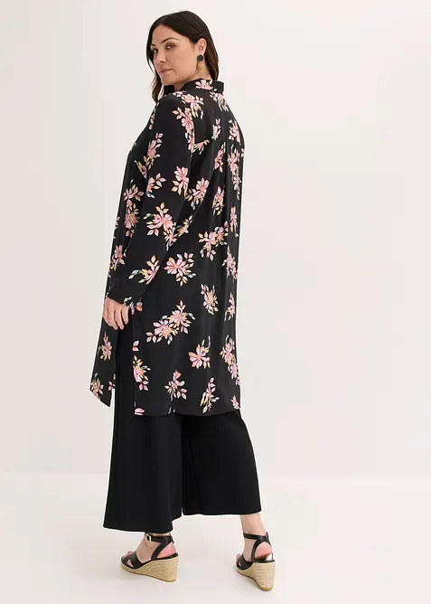 Longbluse aus flie&szlig;endem Viskose-Mix, bonprix