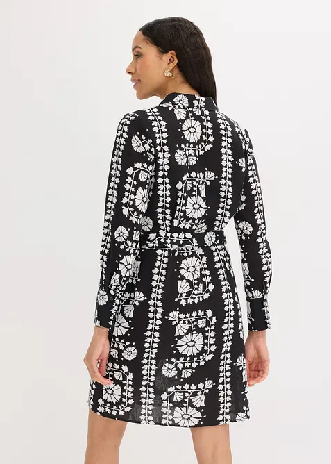 Hemdblusenkleid in Leinen-Optik, bonprix