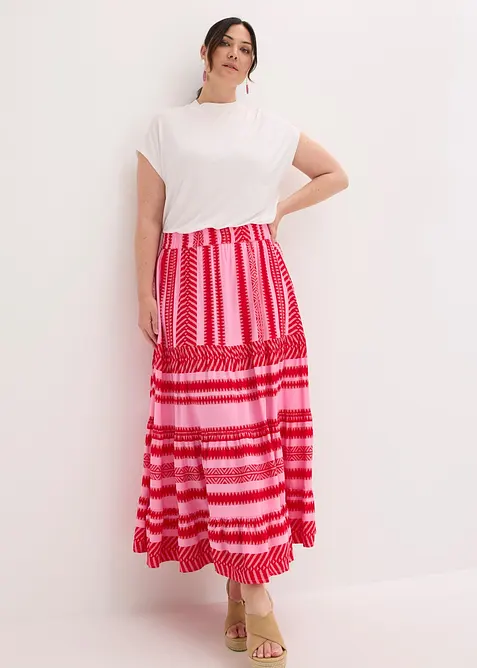 Jupe longue et fluide en viscose, bonprix