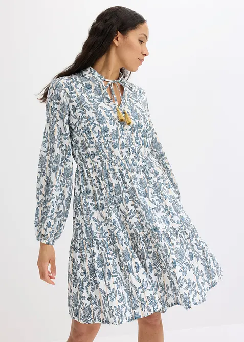 Kleid aus strukturierter Viskose mit Glitzereffekt, bonprix