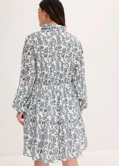 Kleid aus strukturierter Viskose mit Glitzereffekt, bonprix