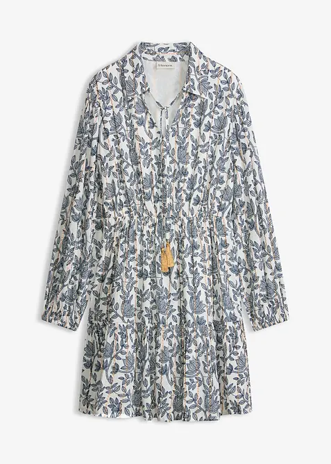Kleid aus strukturierter Viskose mit Glitzereffekt, bonprix
