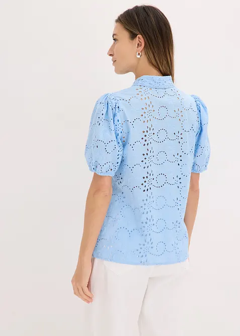 Chemisier en broderie anglaise, 100% coton, bonprix