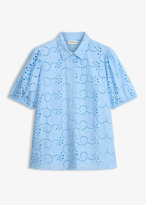 Chemisier en broderie anglaise, 100% coton, bonprix