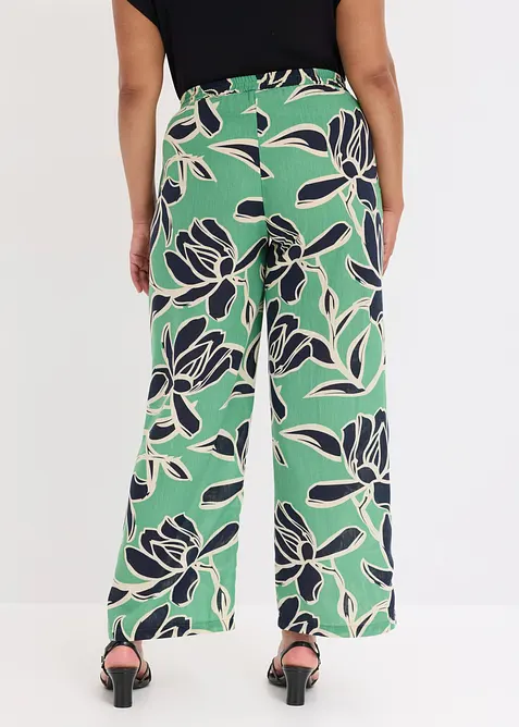 Pantalon imprim&eacute; en viscose fluide, bonprix
