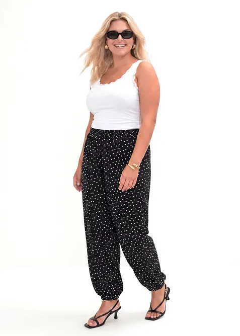 Pantalon ballon en viscose fluide, bonprix
