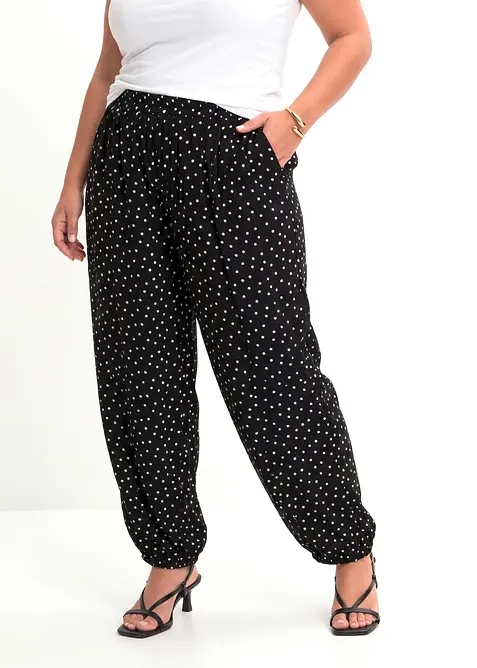 Pantalon ballon en viscose fluide, bonprix