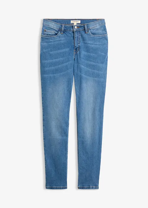 Jean droit taille mi-haute, extensible, bonprix