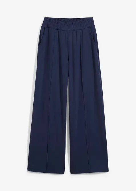 Pantalon large &agrave; pinces en jersey, bonprix