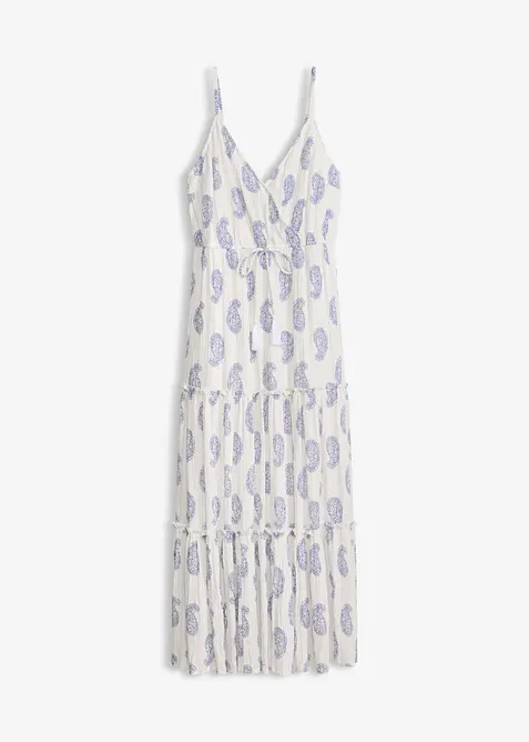 Maxikleid aus strukturierter Viskose mit Glitzereffekt, bonprix