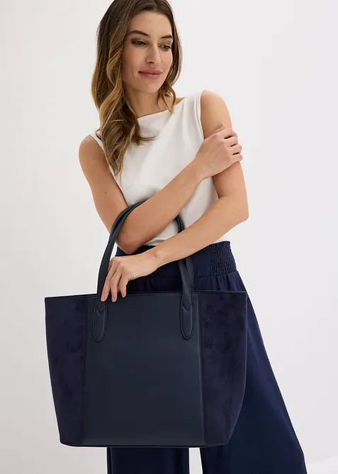 Grand cabas bi-mati&egrave;re, bonprix
