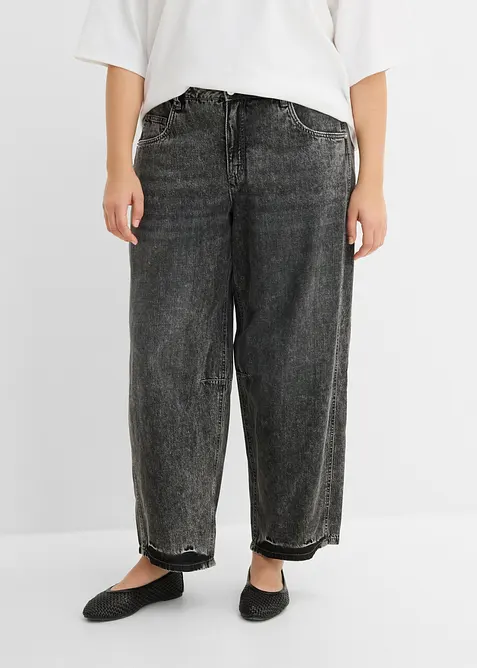 Balloon-Jeans Mid Waist, Super Soft cropped, bonprix