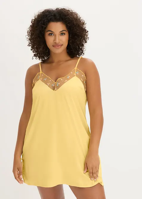Nuisette en satin avec broderie, bonprix