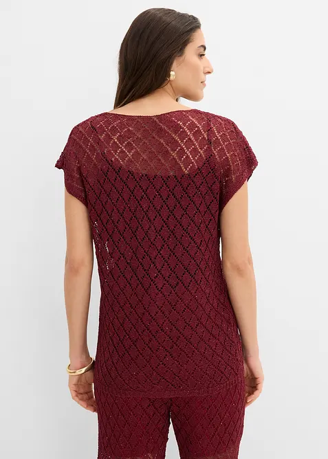 T-shirt en maille &agrave; sequins, bonprix