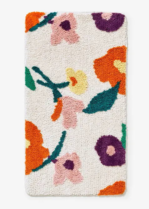 Getuftete Badematte mit buntem floralem Design, bonprix