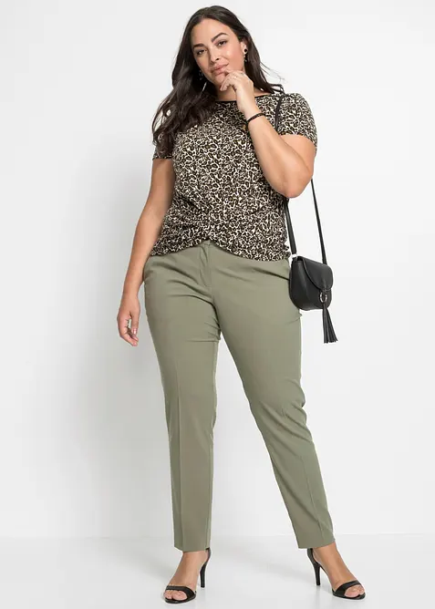 Pantalon de tailleur &agrave; pinces, bonprix