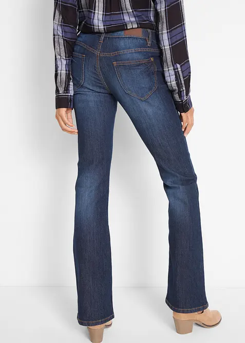 Jean bootcut taille mi-haute, extensible et confortable, bonprix
