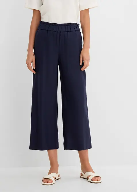 Pantalon large, longueur mollet, bonprix
