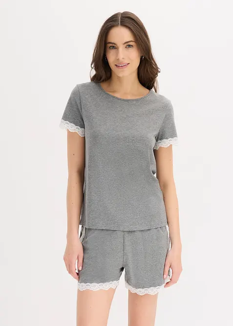 Pyjashort avec dentelle, bonprix