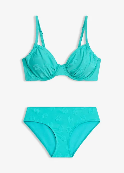Bikini &agrave; armatures en mati&egrave;re textur&eacute;e (ens. 2 pces), bonprix