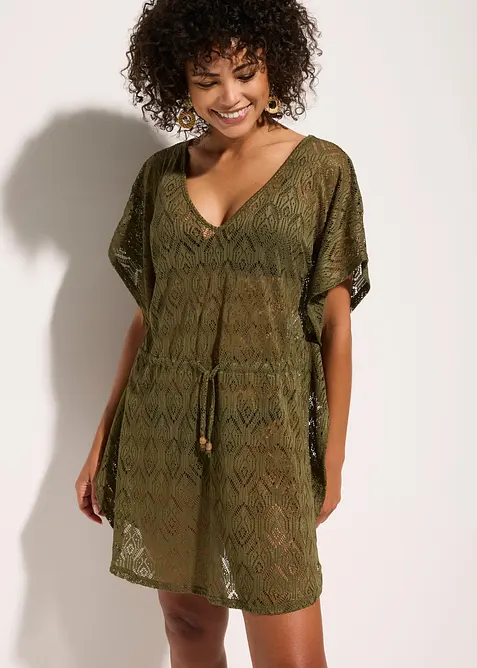 Transparente Strandtunika aus Spitze, bonprix