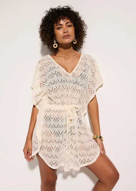 Tunique de plage transparente en dentelle, bonprix