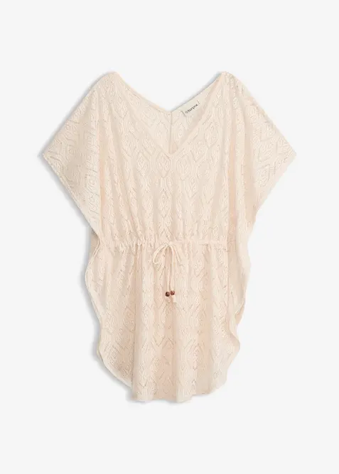 Tunique de plage transparente en dentelle, bonprix