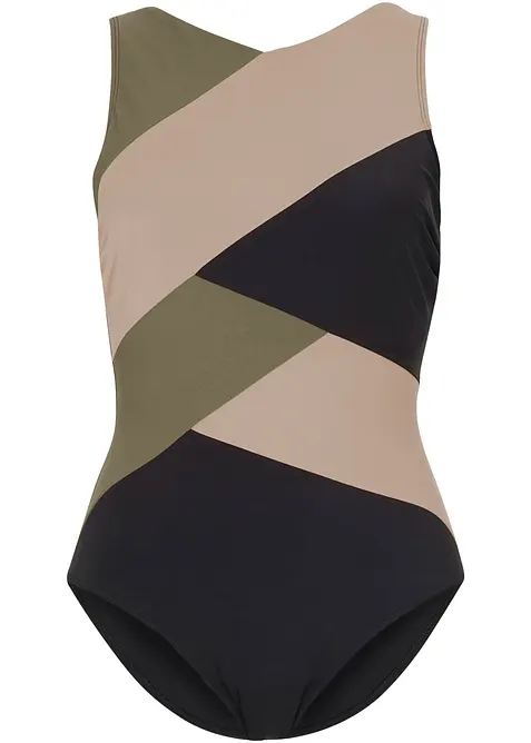 Maillot 1 pi&egrave;ce sculptant, maintien mod&eacute;r&eacute;, bonprix