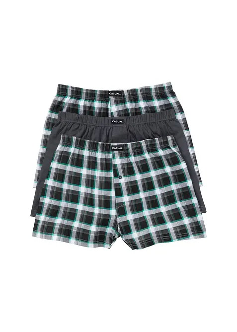 Lockere Jersey Boxershorts aus Baumwolle (3er Pack), bonprix