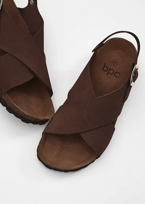 Sandales en cuir, bonprix