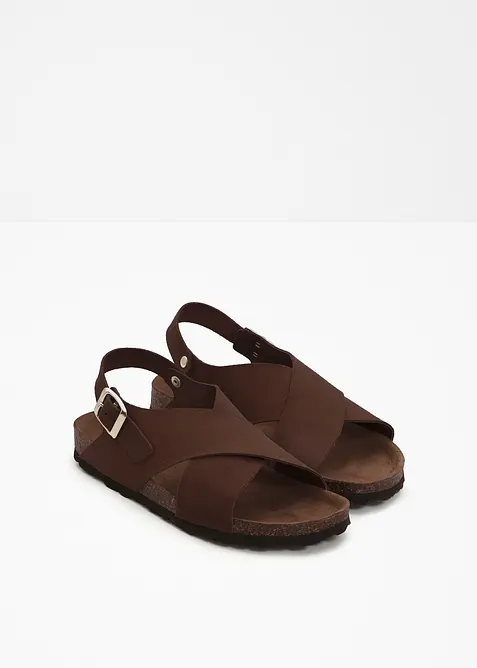Sandales en cuir, bonprix