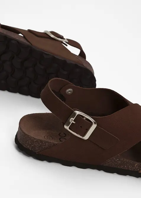 Sandales en cuir, bonprix