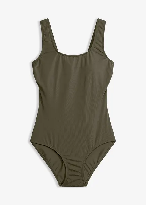 Maillot 1 pi&egrave;ce &eacute;chancrure haute dans le dos, bonprix