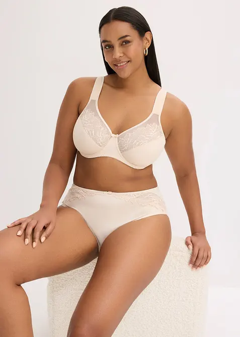 Lot de 2 slips maxi avec dentelle, bonprix