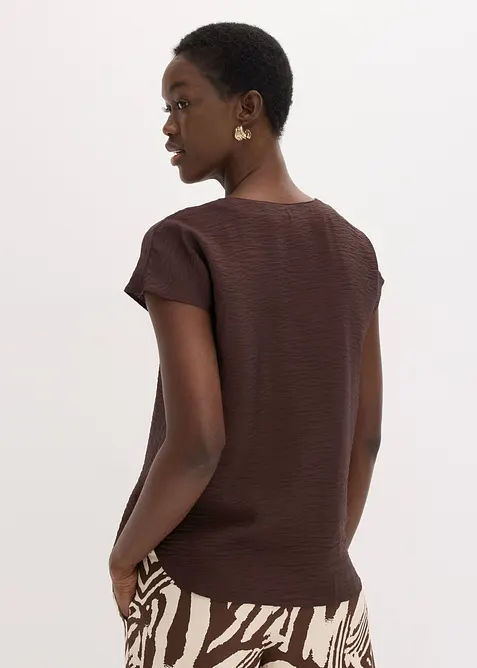Blouse fluide en viscose m&eacute;lang&eacute;e, bonprix