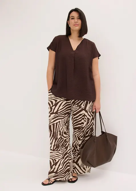 Blouse fluide en viscose m&eacute;lang&eacute;e, bonprix