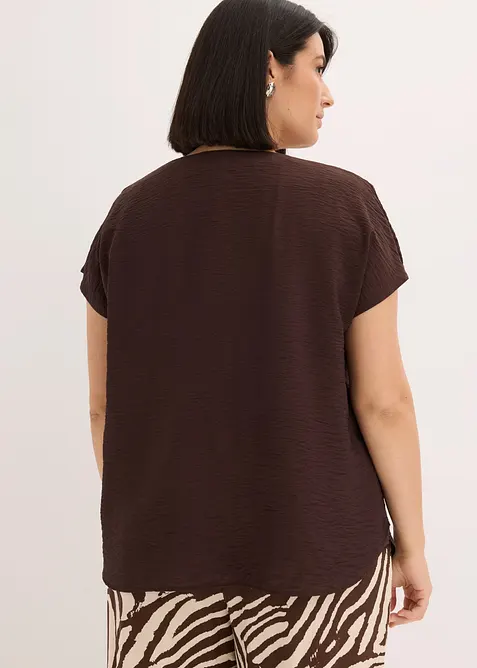 Blouse fluide en viscose m&eacute;lang&eacute;e, bonprix