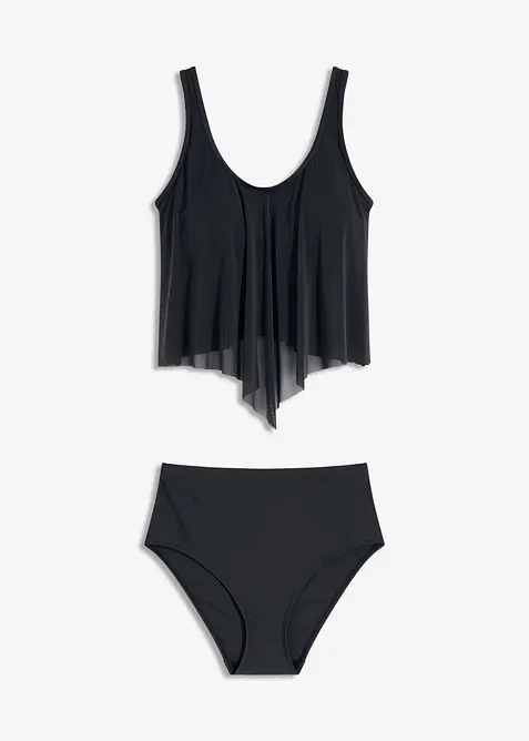 Tankini (ens. 2 pces) avec mesh transparent, bonprix