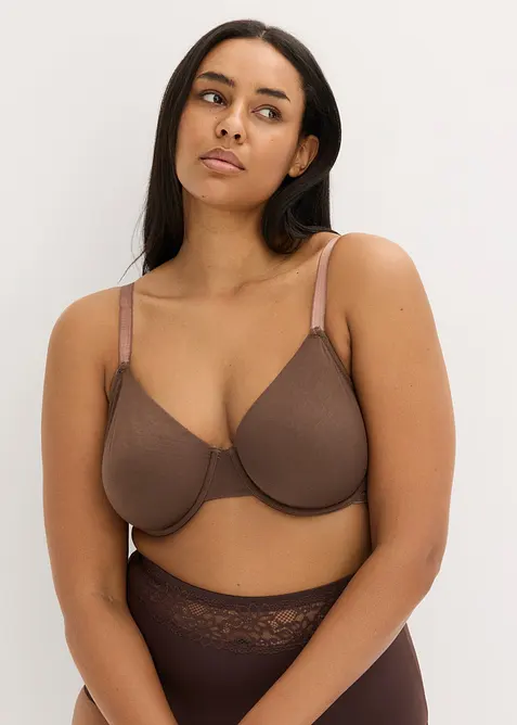 Lot de 3 soutiens-gorge moul&eacute;s non rembourr&eacute;s, bonprix