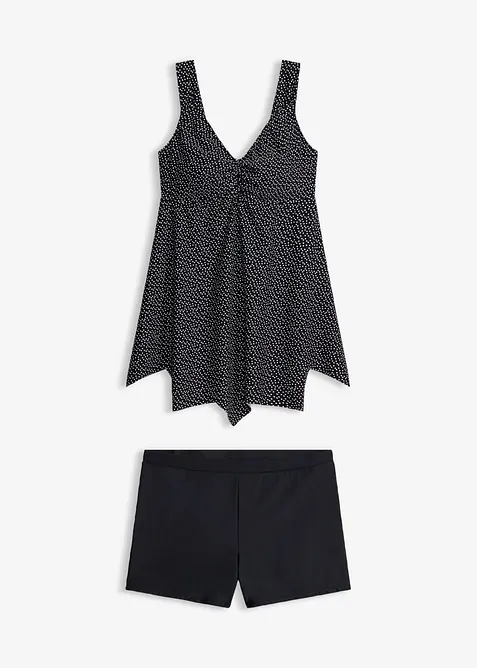 Long-Tankini (2-tlg.Set) mit Zick-Zack Saum, bonprix