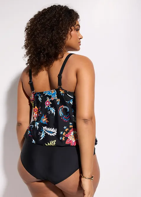 Tankini oversize (ens. 2 pces) &agrave; bretelles r&eacute;glables, bonprix