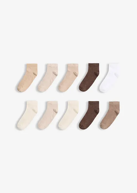 Lot de 10 paires de chaussettes courtes, bonprix