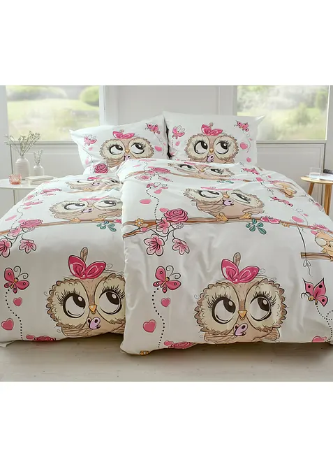 Parure de lit en coton m&eacute;lang&eacute;, bonprix