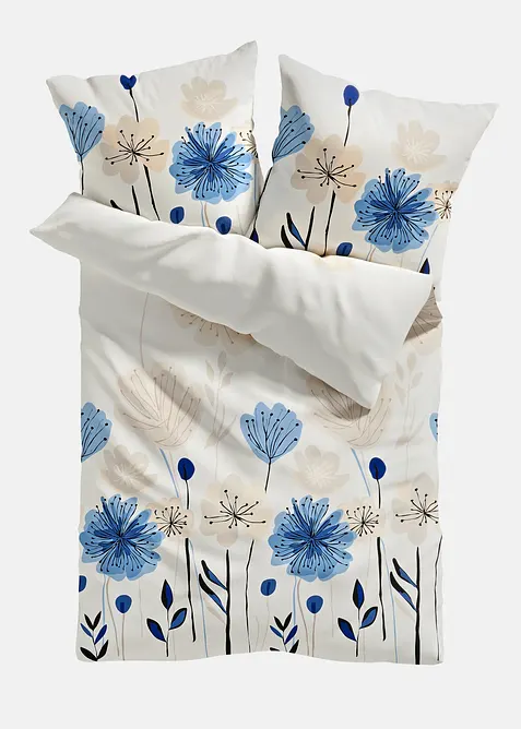 Parure de lit en coton m&eacute;lang&eacute;, bonprix