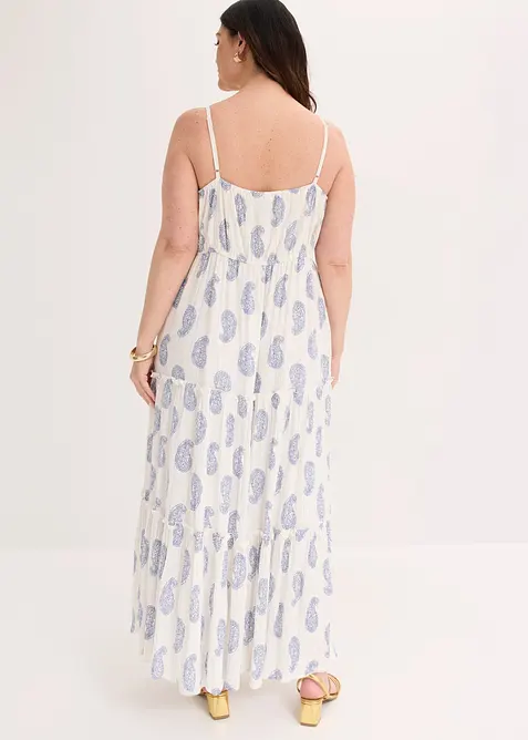 Robe longue en viscose textur&eacute;e &agrave; effet brillant, bonprix