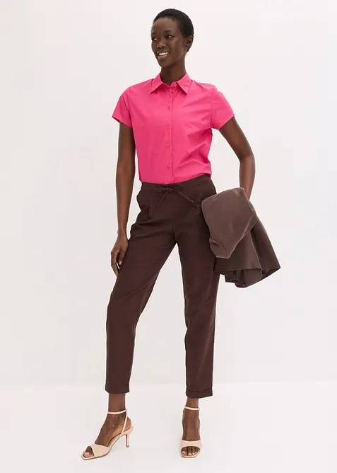 Pantalon en lin m&eacute;lang&eacute;, bonprix